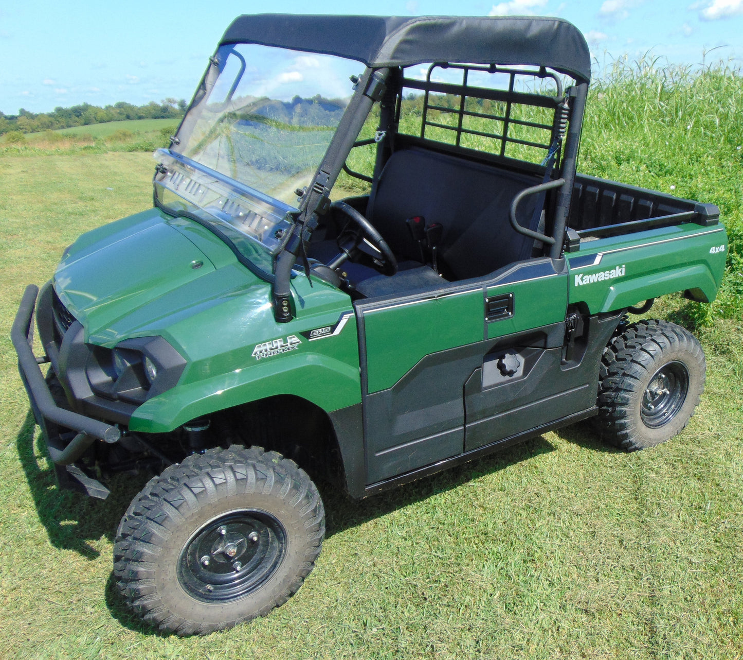 Kawasaki Pro-MX - Soft Top For Hard Windshield (KAWMMX-TCF-BLK) - 3 Star UTV