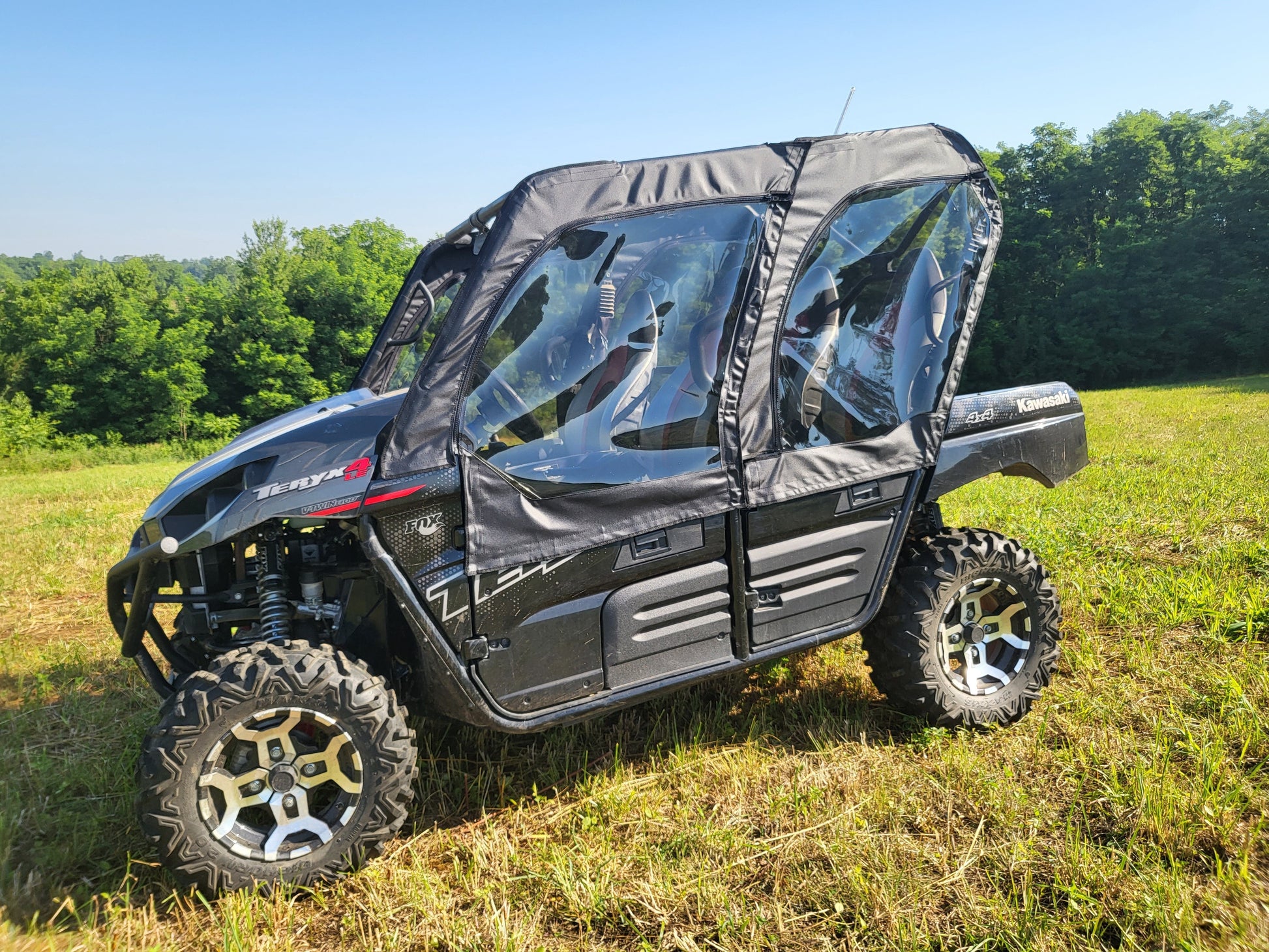 3 Star UTV Kawasaki Teryx 4-Seater - Soft Doors (KAWTR4-DOH-BLK) - 3 Star UTV