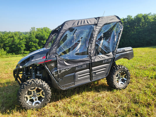 3 Star UTV Kawasaki Teryx 4-Seater - Soft Doors (KAWTR4-DOH-BLK) - 3 Star UTV