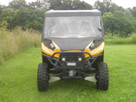 Kawasaki Teryx 4-Seater - Vinyl Windshield/To (KAWTR4-WTO-BLK) - 3 Star UTV