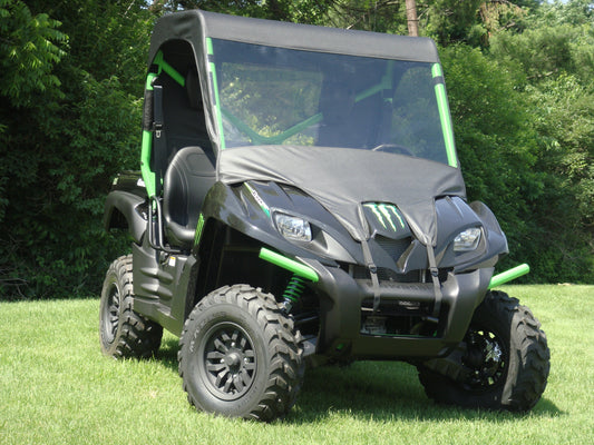 Kawasaki Teryx 750 - Vinyl Windshield/Top Combo (KAWTRX-WTO-BLK) - 3 Star UTV