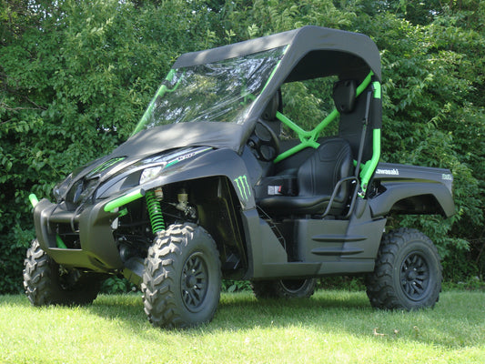 Kawasaki Teryx 750 - Vinyl Windshield/Top/Rea (KAWTRX-WTR-BLK) - 3 Star UTV