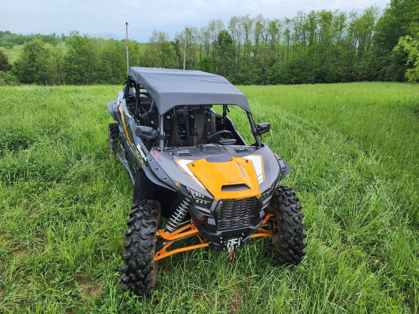 Kawasaki Teryx KRX Crew -  Canvas Top for Hard Windshield