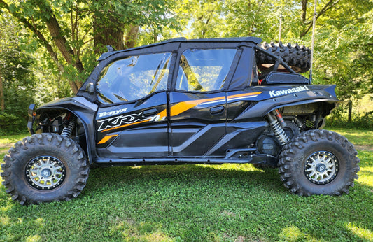 3 Star UTV Kawasaki Teryx KRX Crew - Upper Doors (KAWKR4-DOH-BLK) - 3 Star UTV