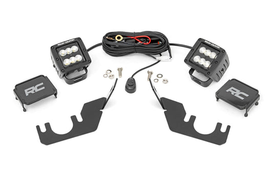 LED Light Kit | Rear Mount | 2" Black Pair | Flood | Kawasaki Teryx 1000/Teryx 800 