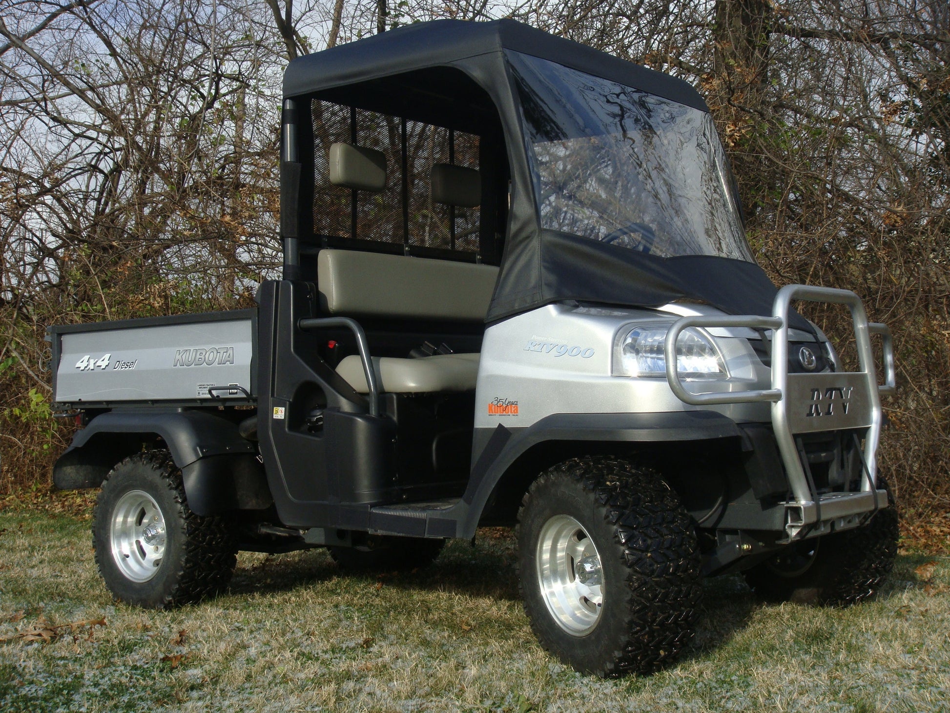 Kubota RTV 900/1120 - Vinyl Windshield/Top/Re (KUB900-WTR-BLK) - 3 Star UTV