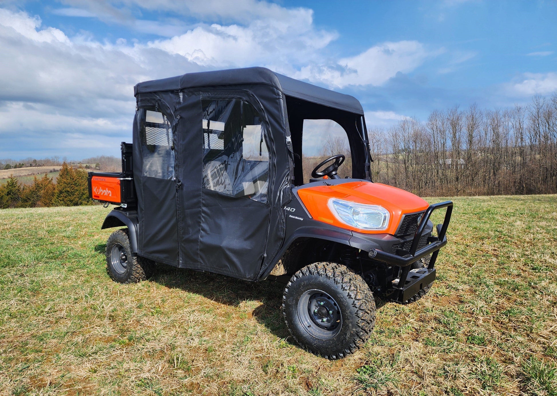 Kubota RTV X1140 - Full Cab Enclosure for Har (KUBX14-FCF-BLK) - 3 Star UTV