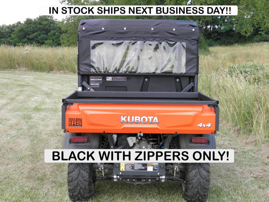Kubota RTV X900/X1120 - Soft Back Panel (KUBX90-BCK-BLK) - 3 Star UTV