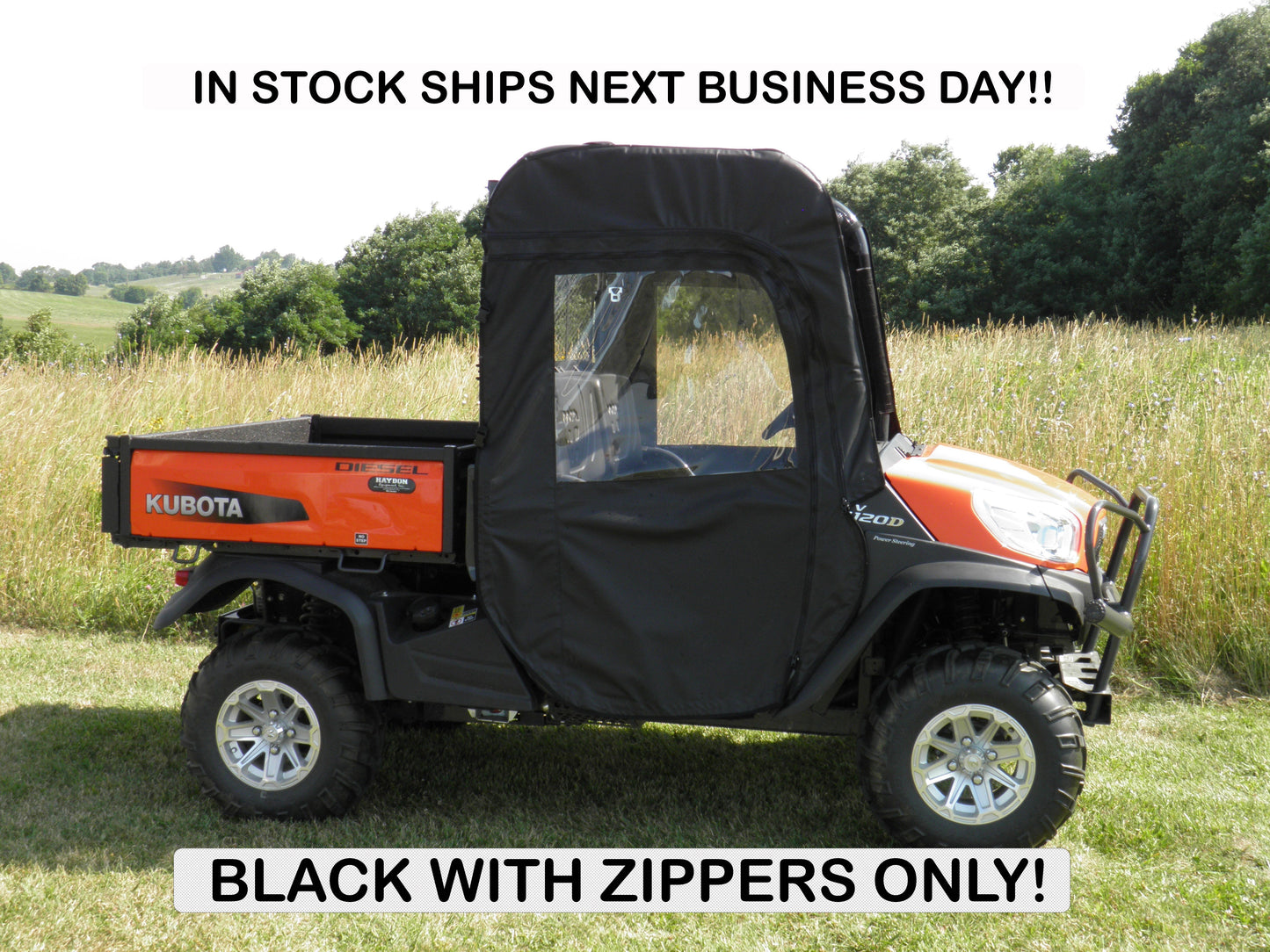 3 Star UTV Kubota RTV X900/X1120 - Soft Doors (KUBX90-DOF-BLK) - 3 Star UTV