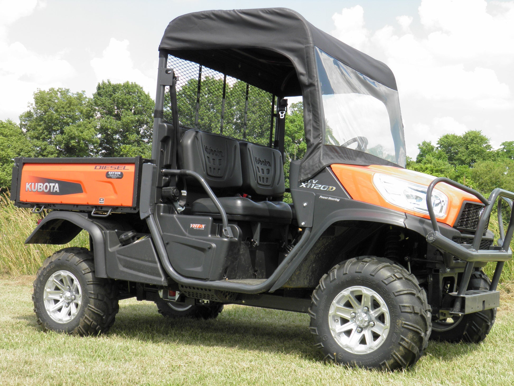 Kubota RTV XG850 (Sidekick) - Vinyl Windshiel (KUBX85-WTO-BLK) - 3 Star UTV