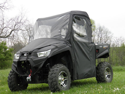 Kymco 450 - Full Cab Enclosure with Vinyl Win (KYM450-FCE-BLK) - 3 Star UTV