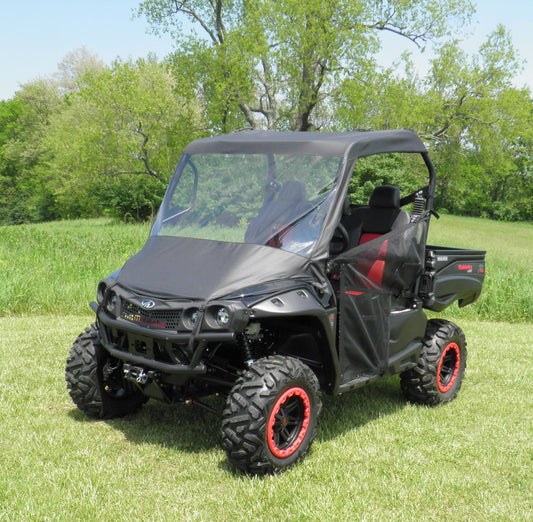 Mahindra 750/1000 - Vinyl Windshield/Top Combo (MAHXTV-WTO-BLK) - 3 Star UTV