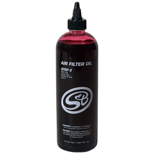 S&B 16 oz. Bottle of Air Filter Oil - Red - S&B