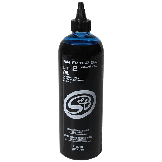 S&B 16 oz. Bottle of Air Filter Oil - Blue - S&B