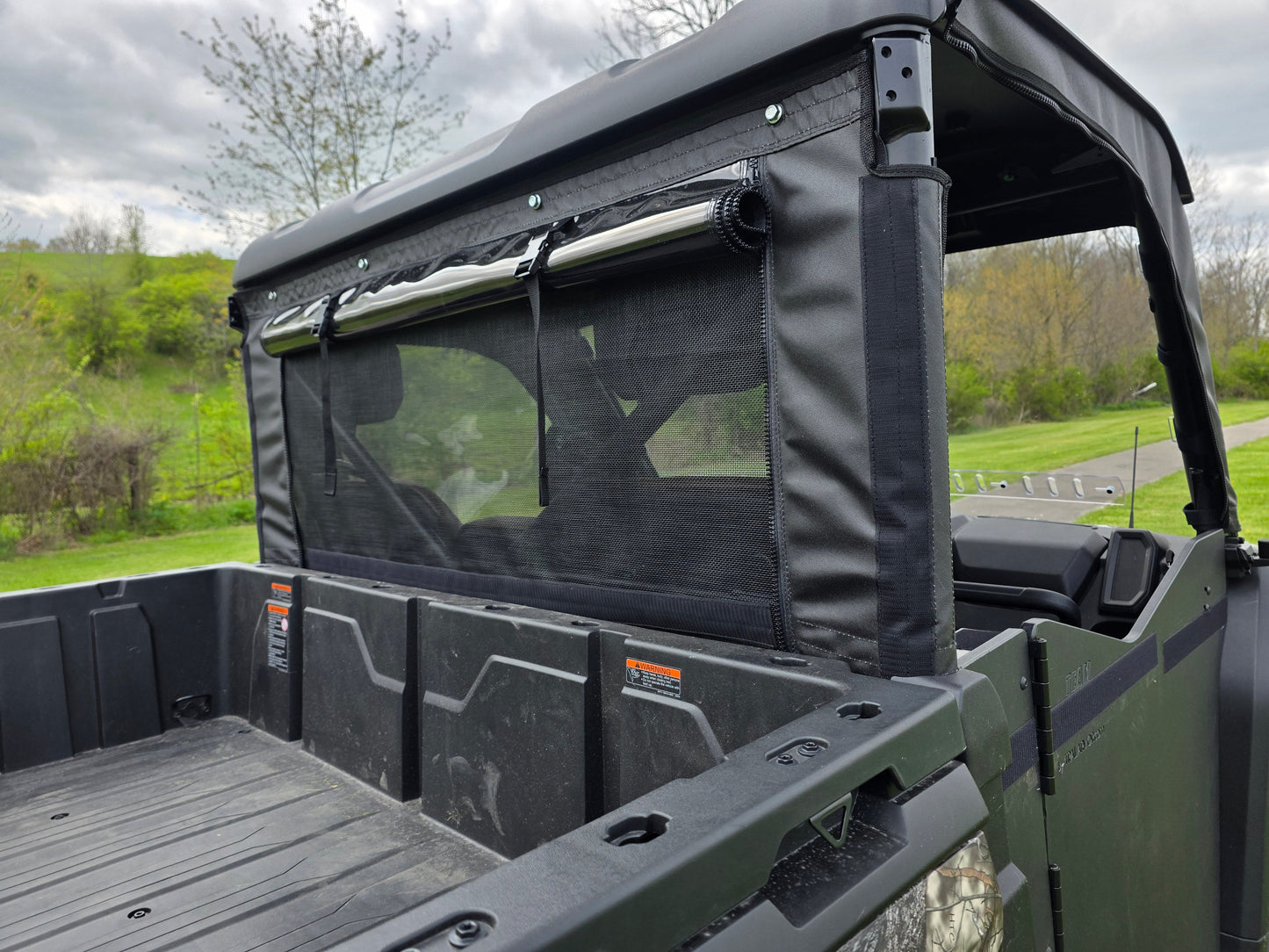 Polaris Ranger Full-Size 570 3-Passenger - Soft Back Panel with Mesh/Vinyl Window - PATENT PENDING