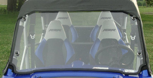 Polaris RZR 4-Seater - 1 Pc Scratch-Resistant Windshield w/Vent and Clamp Options
