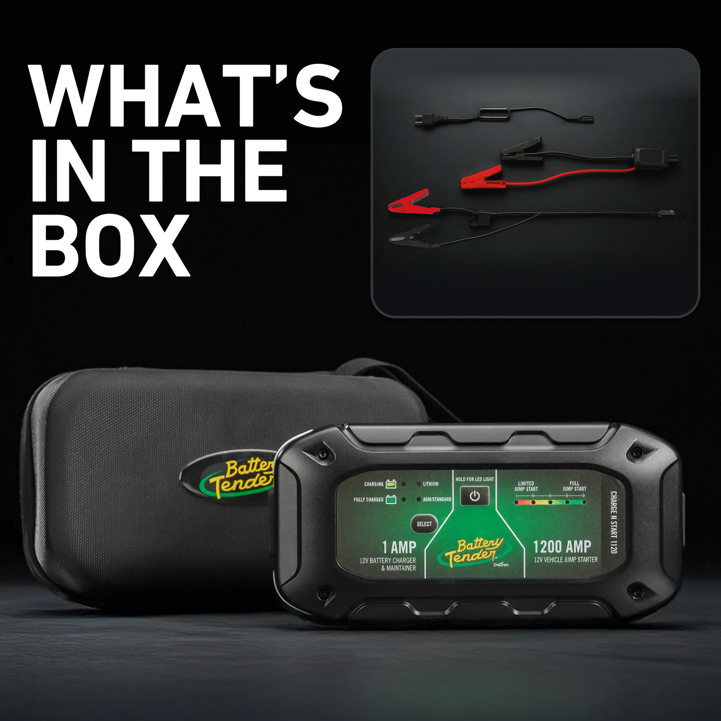 Charge N Start 1120 — 1 Amp Battery Charger & 1200 Amp Jump Starter