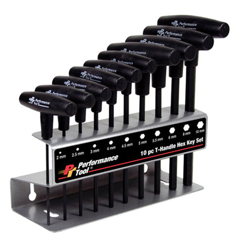 10 Pc T-handle Hex Key - Metric - W80275