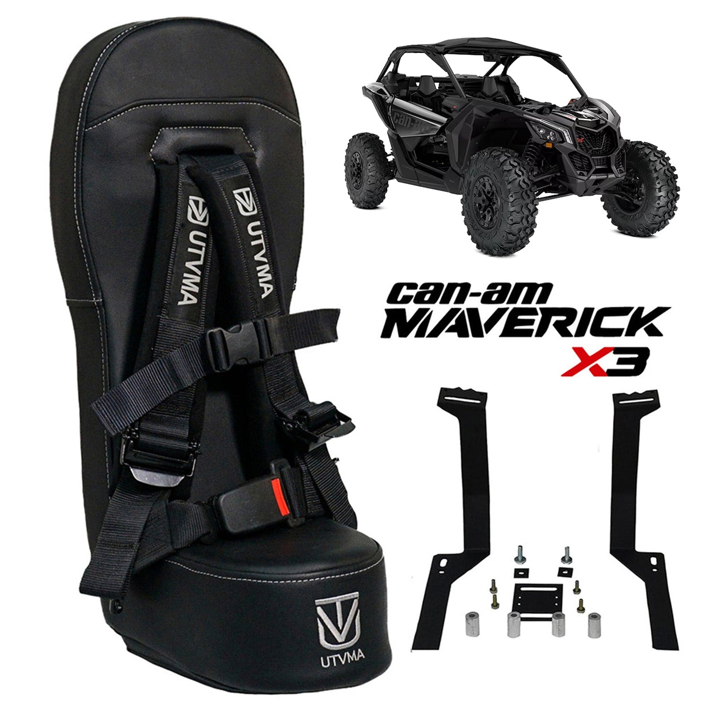 Maverick X3/Maverick X3 MAX Front/Rear Bump Seat (2017+)