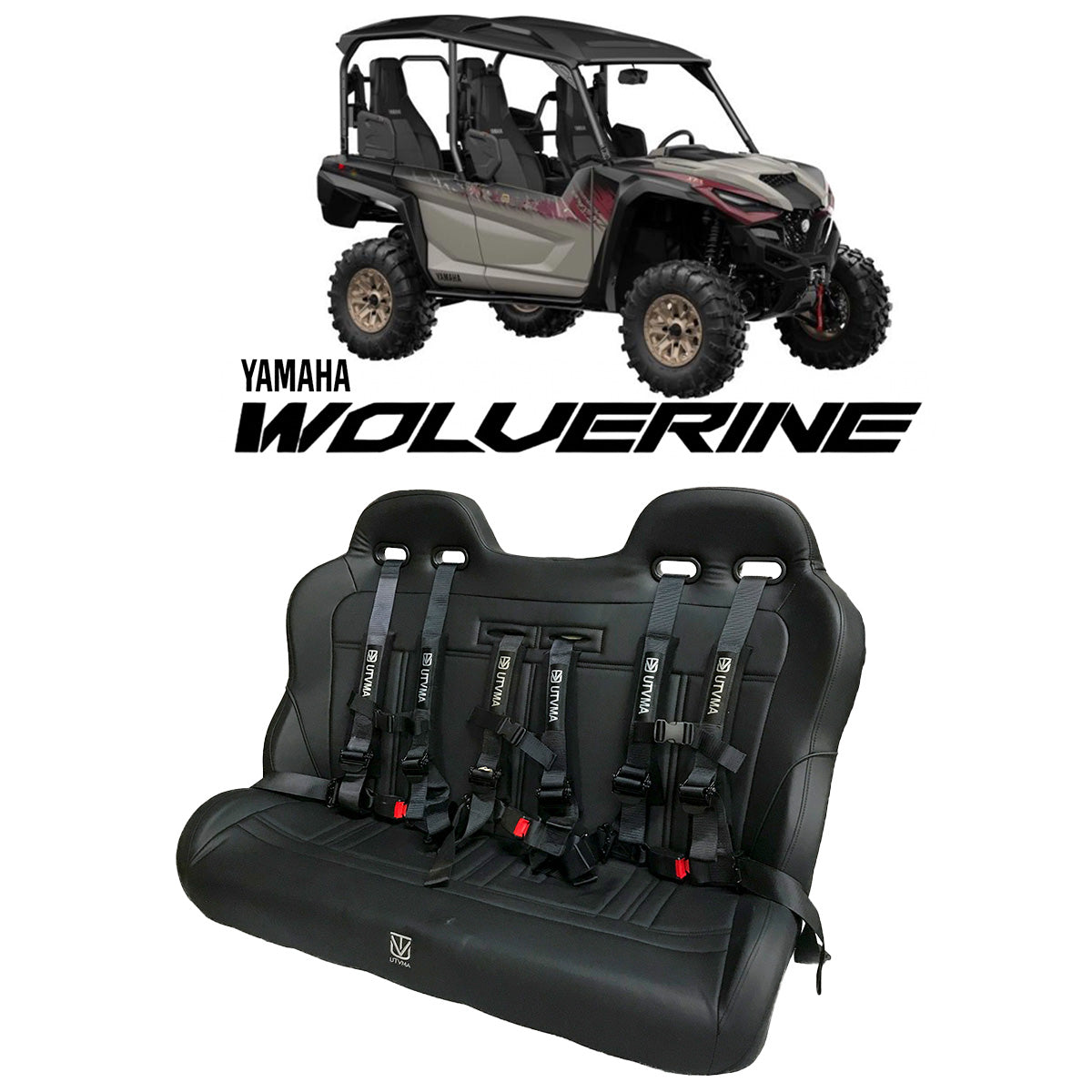 UTV Mountain Accessories Wolverine RMAX 4 Rear Bench Seat (202... - UTV Mountain Accessories