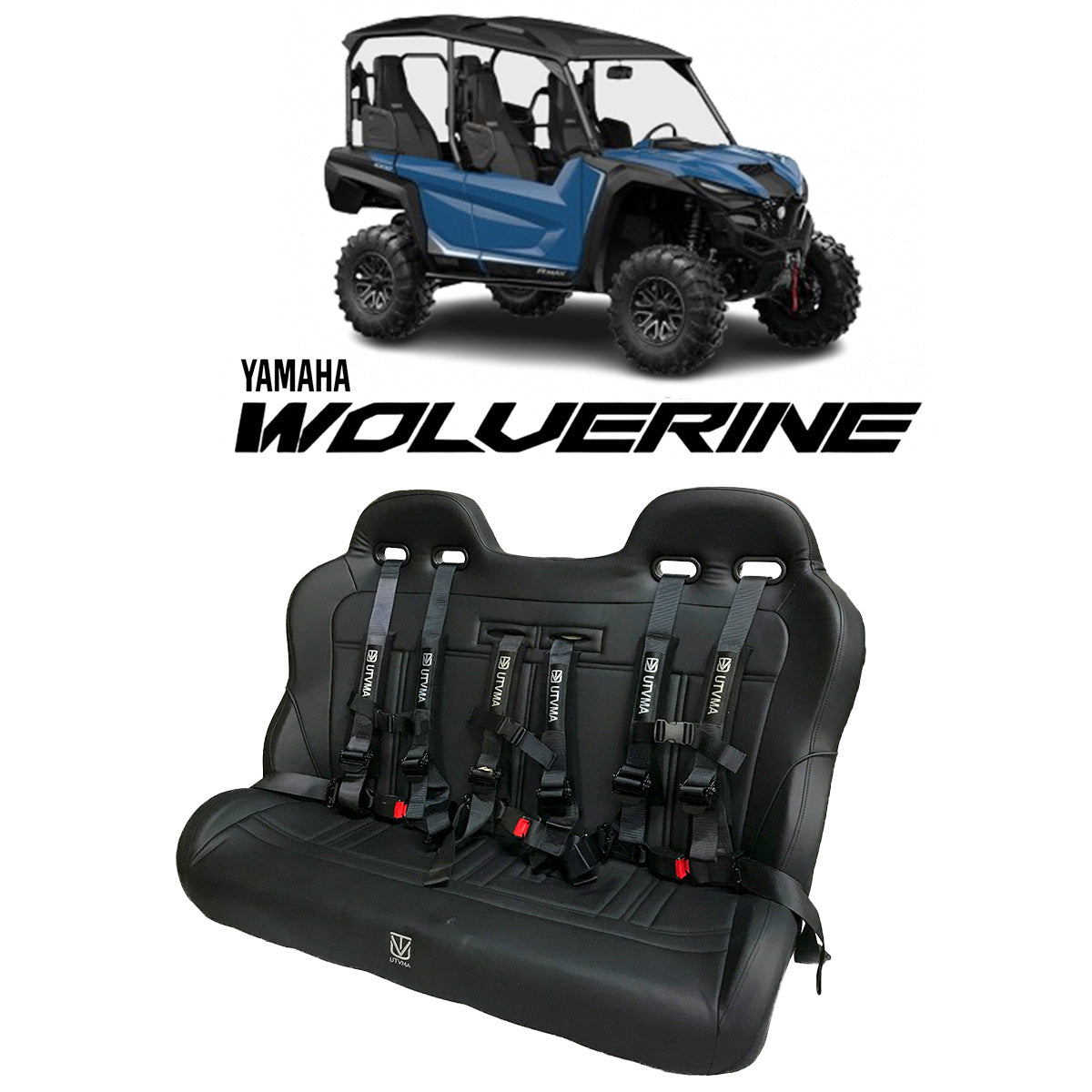 UTV Mountain Accessories Wolverine RMAX 4 Compact Rear Bench S... - UTV Mountain Accessories