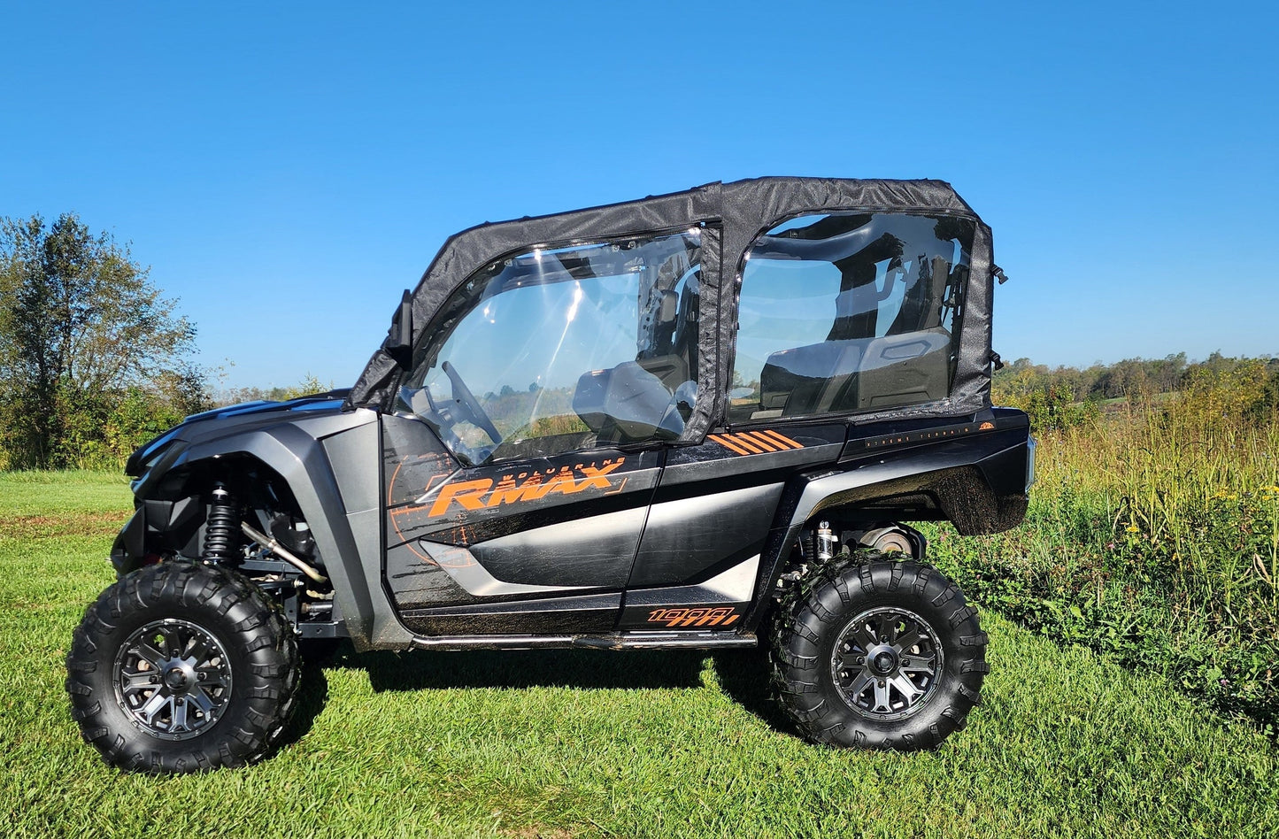 Yamaha Wolverine RMAX 4-1000 - Upper Doors (YAMRMC-DOH-BLK) - 3 Star UTV